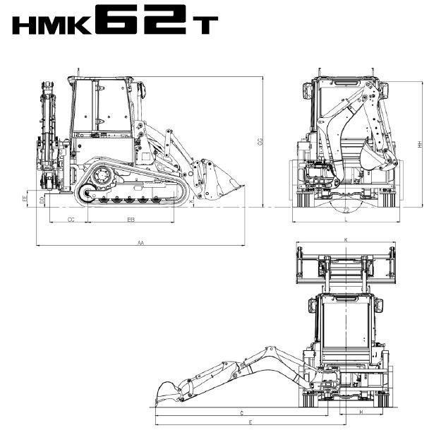 Mini Retroexcavadora HMK 62 T